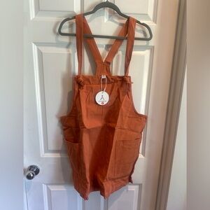 ANRABESS - Casual overall jumper/overalls. Rustic Brown/Burnt Orange Color.